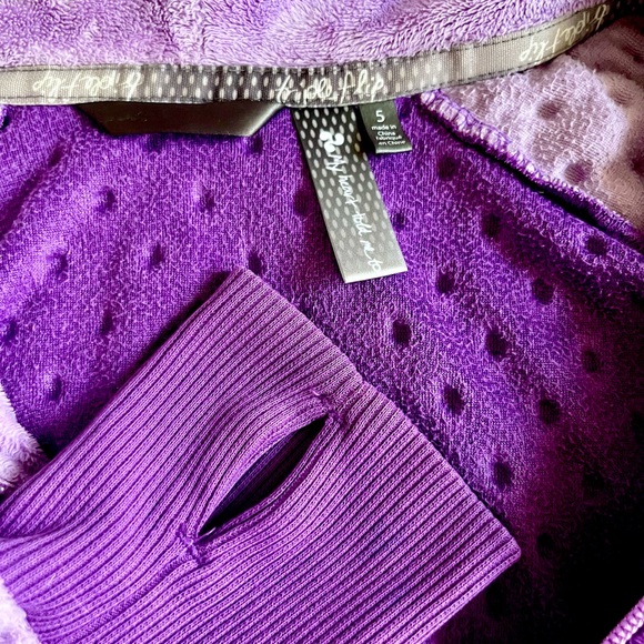 Purple Minky(Bubble) Zip Up Sweater - Picture 7 of 7